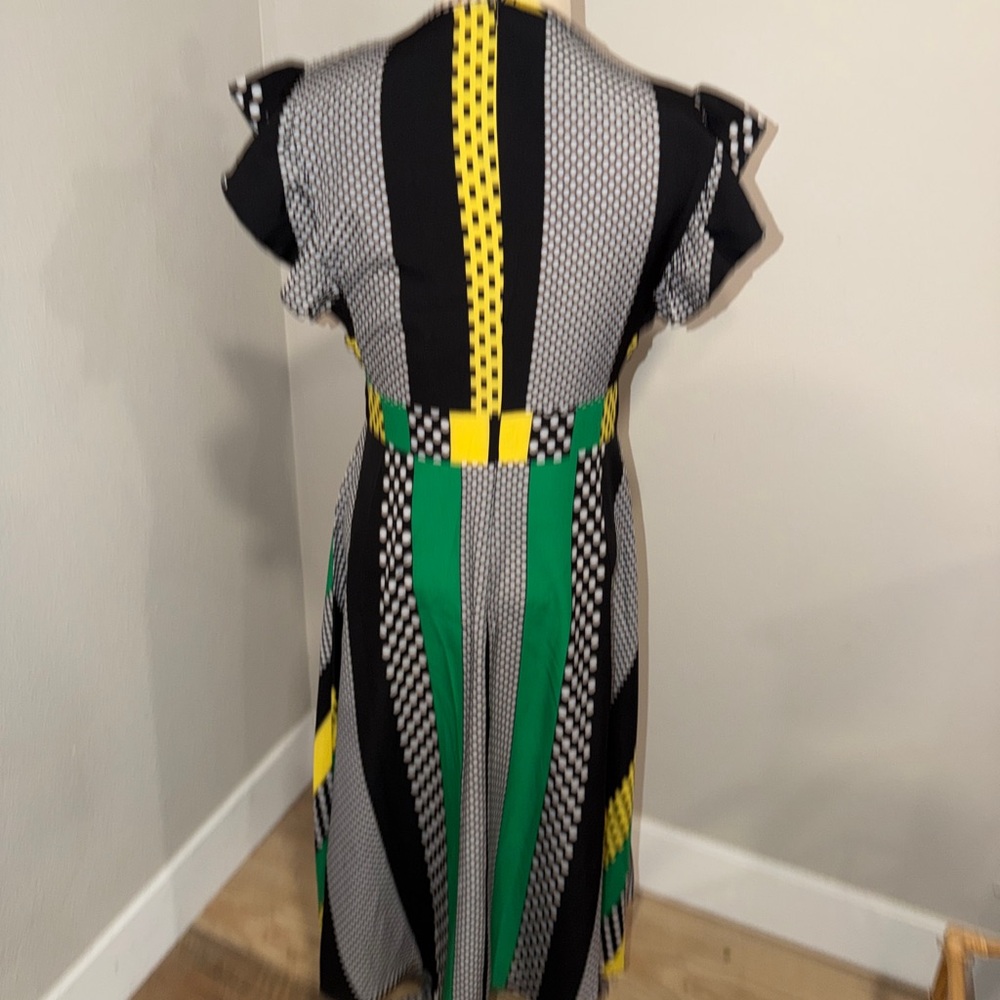 Darling Vintage Polyester Geometric Dress Sz7/8 - Picture 5 of 8